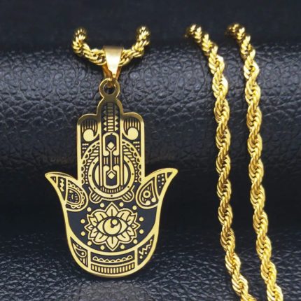 Collar Mano de Fátima Dorada